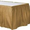 Gold Plastic Table Skirt, 21ft X 29in -Costume Party Decor Store C10703 gold