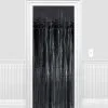 Black Foil Fringe Doorway Curtain, 3ft X 8ft -Costume Party Decor Store C114566 black
