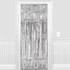 Silver Foil Fringe Doorway Curtain, 3ft X 8ft 2 Silver Foil Fringe Doorway Curtain, 3ft X 8ft -Costume Party Decor Store C114566 silver