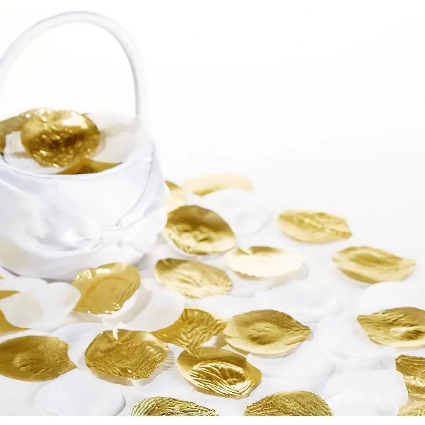 Gold & White Rose Petals 300ct 3 Gold & White Rose Petals 300ct
