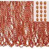 Metallic Orange Bead Necklaces 50ct -Costume Party Decor Store C183725 orange