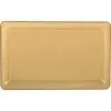 Gold Plastic Rectangular Platter -Costume Party Decor Store C257440 gold