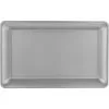Silver Plastic Rectangular Platter -Costume Party Decor Store C257440 silver