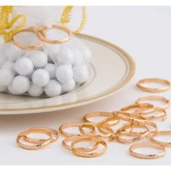 Gold Wedding Band Favor Charms