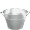 Silver Metal Party Tub -Costume Party Decor Store C282061 silver