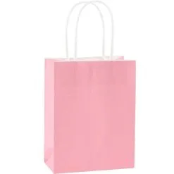Medium Pink Kraft Bags 10ct