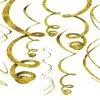 Gold Swirl Decorations 12ct -Costume Party Decor Store C420747 gold