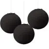 Paper Lanterns 3ct -Costume Party Decor Store C420763 black