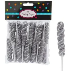 Silver Twisty Lollipops 20pc