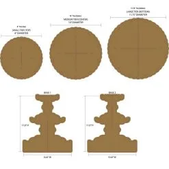 Gold 3-Tiered Cardboard Cupcake Stand, 11.5in X 14.25in 5 Gold 3-Tiered Cardboard Cupcake Stand, 11.5in X 14.25in -Costume Party Decor Store C609058 gold 01