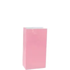 Mini Pink Paper Treat Bags 12ct