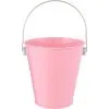Pink Metal Favor Pail 2 Pink Metal Favor Pail -Costume Party Decor Store C617333 pink