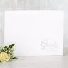 White Guest Book 6 1/8in X 8 1/8in