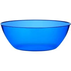 Royal Blue Plastic Serving Bowl