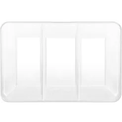 White Plastic Rectangular Sectional Platter