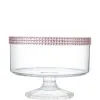 Small Pink Rhinestone Clear Plastic Trifle Container 2 Small Pink Rhinestone Clear Plastic Trifle Container -Costume Party Decor Store C746920 pink