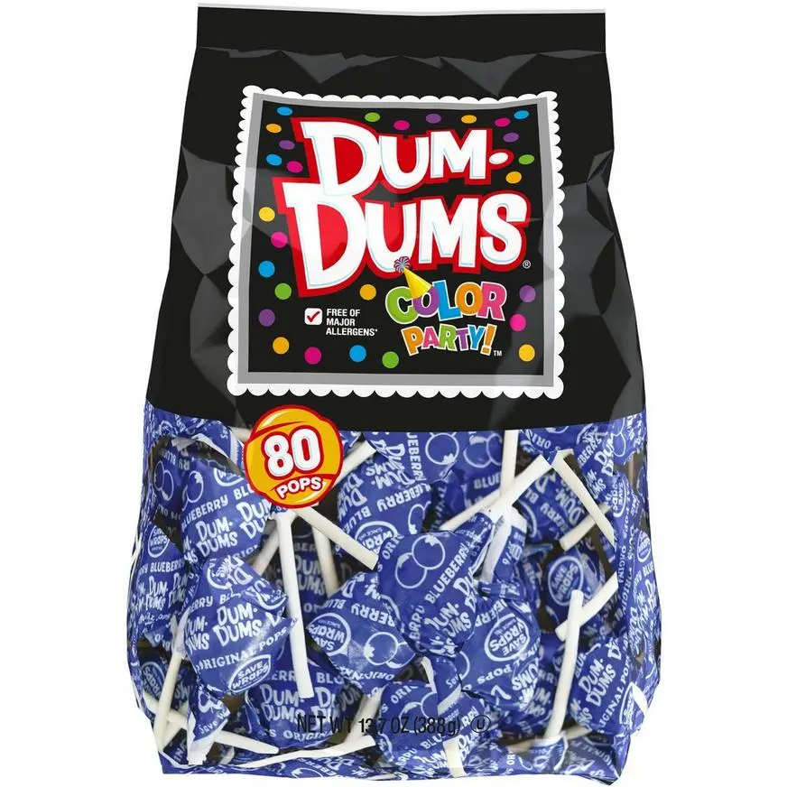 Royal Blue Dum Dums Lollipops 80pc 3 Royal Blue Dum Dums Lollipops 80pc