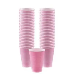 Pink Paper Tableware Kit For 50 Guests -Costume Party Decor Store C756782 pink 04