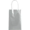 Medium Metallic Silver Kraft Gift Bags 10ct -Costume Party Decor Store C759854 silver