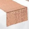 Metallic Rose Gold Sequin Table Runner -Costume Party Decor Store C763841 rose gold