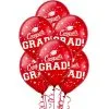 15ct, Red Congrats Grad Balloons -Costume Party Decor Store C778765 red