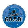 Blue Congrats Grad Balloon -Costume Party Decor Store C778868 royal blue