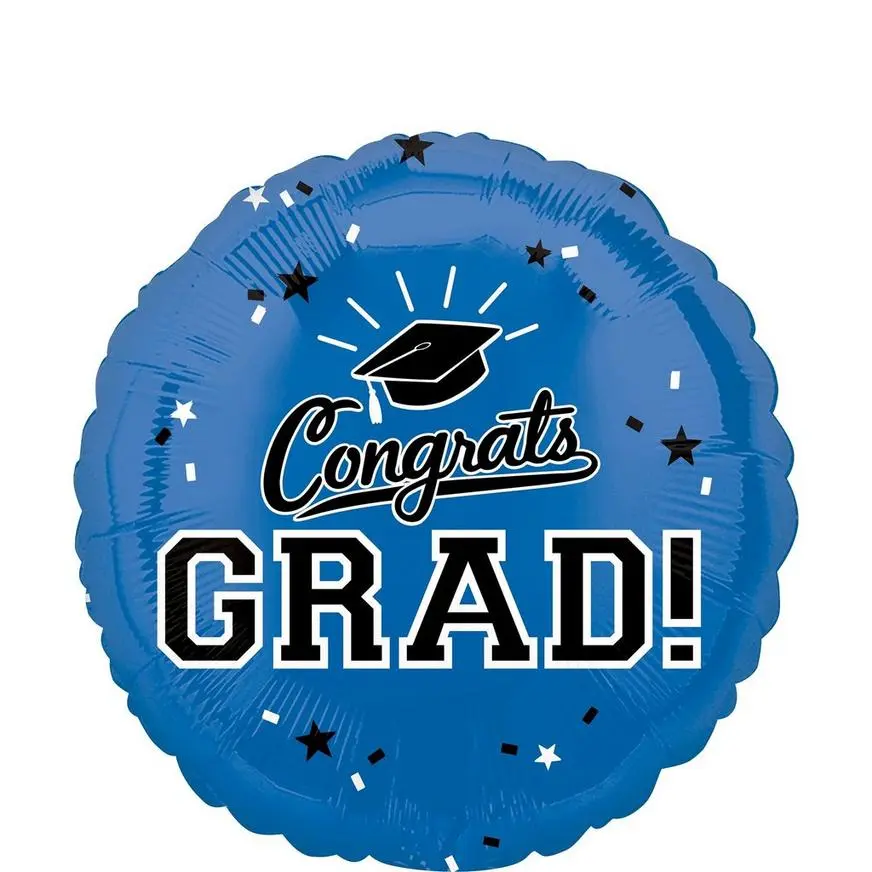 Blue Congrats Grad Balloon 3 Blue Congrats Grad Balloon