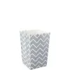 Mini Silver Chevron Popcorn Treat Boxes 6ct