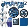 Blue Congrats Grad Graduation Party Kit For 60 Guests -Costume Party Decor Store C806344 royal blue
