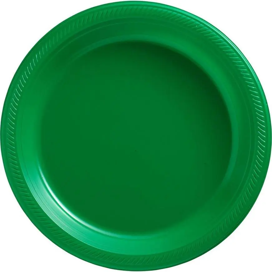 Festive Green Plastic Tableware Kit For 100 Guests 5 Festive Green Plastic Tableware Kit For 100 Guests - Image 3