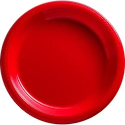 Red Plastic Tableware Kit For 100 Guests -Costume Party Decor Store C812483 red 02