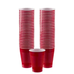 Red Plastic Tableware Kit For 100 Guests -Costume Party Decor Store C812483 red 05