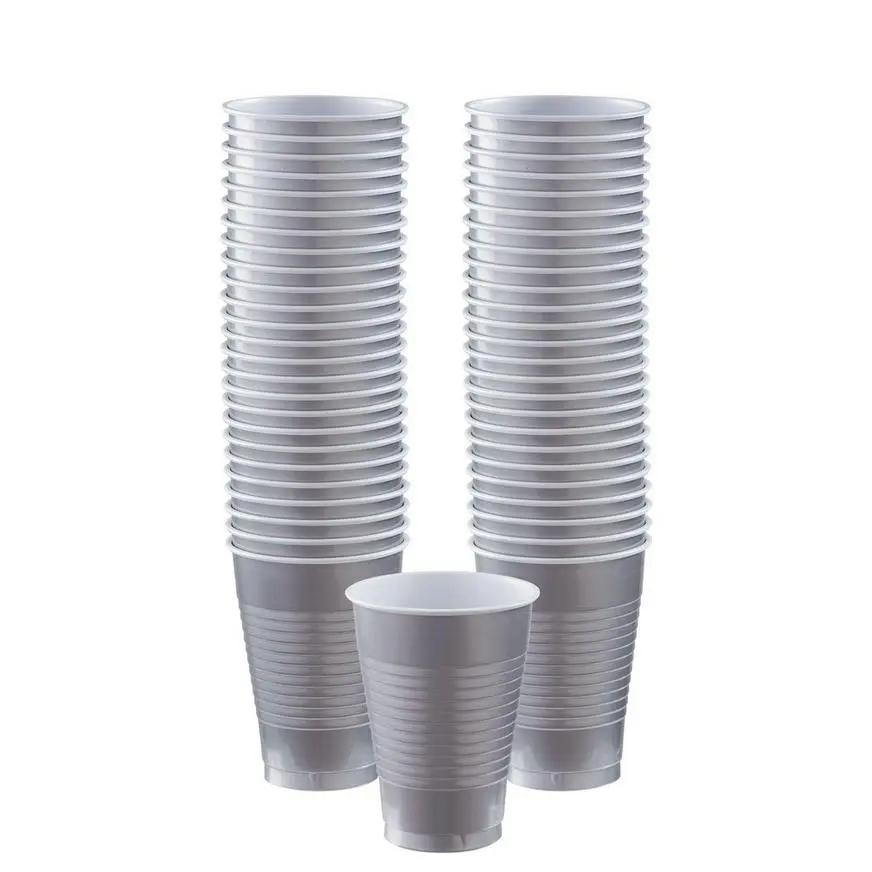 Silver Plastic Tableware Kit For 100 Guests 8 Silver Plastic Tableware Kit For 100 Guests - Image 6