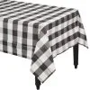 Black & White Plaid Table Cover -Costume Party Decor Store C827007 black