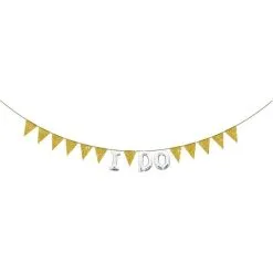 Create Your Own Glitter Gold Pennant Banner -Costume Party Decor Store C836607 gold 01