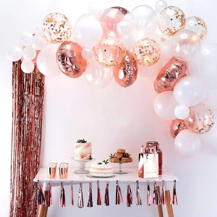 71pc, Air-Filled Ginger Ray Rose Gold Balloon Arch Kit 3 71pc, Air-Filled Ginger Ray Rose Gold Balloon Arch Kit