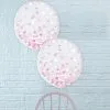 2ct, 24in, Metallic Confetti Balloons -Costume Party Decor Store C860733 pink