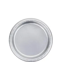 Metallic Silver Dessert Plates 8ct