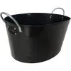 Black Metal Party Tub, 13gal 1 Black Metal Party Tub, 13gal -Costume Party Decor Store C871123 black