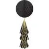 Black Honeycomb Ball Decoration With Tail, 11 1/2in X 27 1/2in 1 Black Honeycomb Ball Decoration With Tail, 11 1/2in X 27 1/2in -Costume Party Decor Store C877165 black