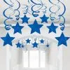 Royal Blue Star Swirl Decorations, 30ct 1 Royal Blue Star Swirl Decorations, 30ct -Costume Party Decor Store C877198 royal blue