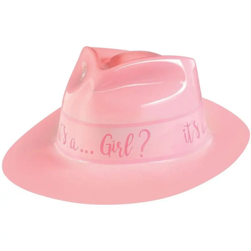 It's A Girl Plastic Fedora - Gender Reveal 3 It's A Girl Plastic Fedora - Gender Reveal