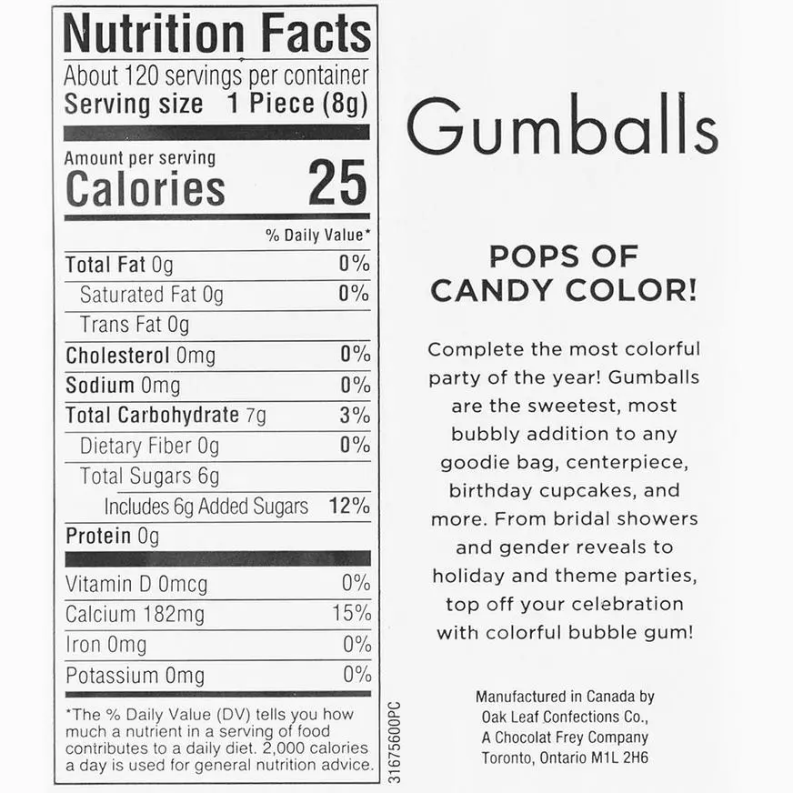 Party City Gold Gumballs, 35oz - Fruit Flavor 5 Party City Gold Gumballs, 35oz - Fruit Flavor - Image 3