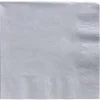 Silver Paper Dinner Napkins, 7.5in, 40ct 2 Silver Paper Dinner Napkins, 7.5in, 40ct -Costume Party Decor Store C919689 silver