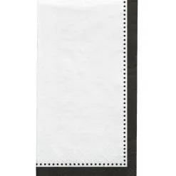 Black Premium Paper Buffet Napkins, 4.5in X 7.75in, 20ct