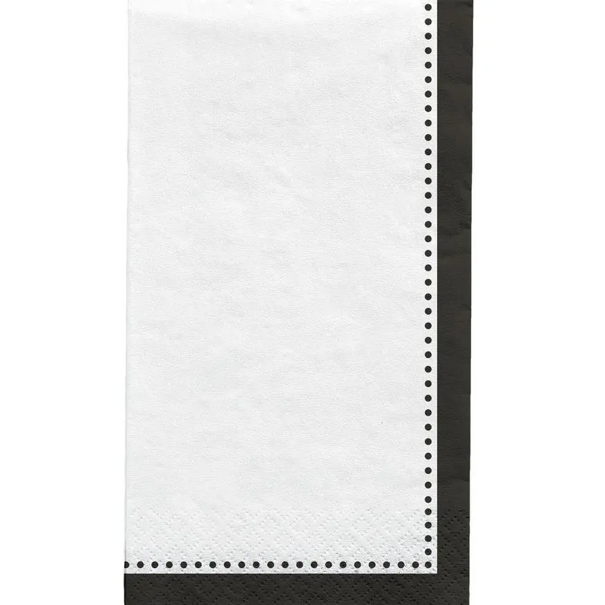 Black Premium Paper Buffet Napkins, 4.5in X 7.75in, 20ct 3 Black Premium Paper Buffet Napkins, 4.5in X 7.75in, 20ct