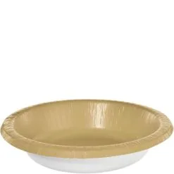 Gold Paper Bowls, 20oz, 20ct