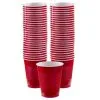 Red Plastic Cups, 16oz, 50ct 1 Red Plastic Cups, 16oz, 50ct -Costume Party Decor Store C920100 red
