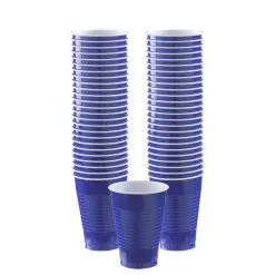 Royal Blue Plastic Cups, 12oz, 50ct