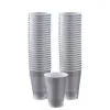 Silver Plastic Cups, 12oz, 50ct -Costume Party Decor Store C920118 silver